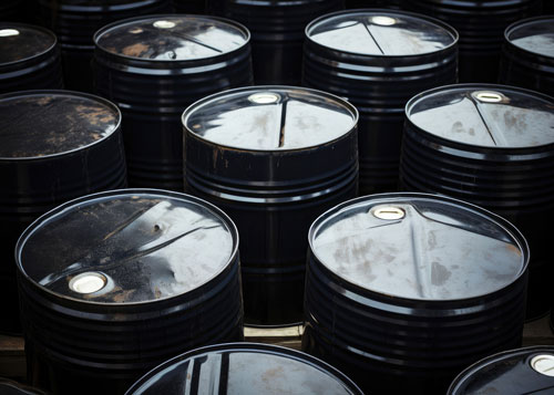 black drums for chemical storage